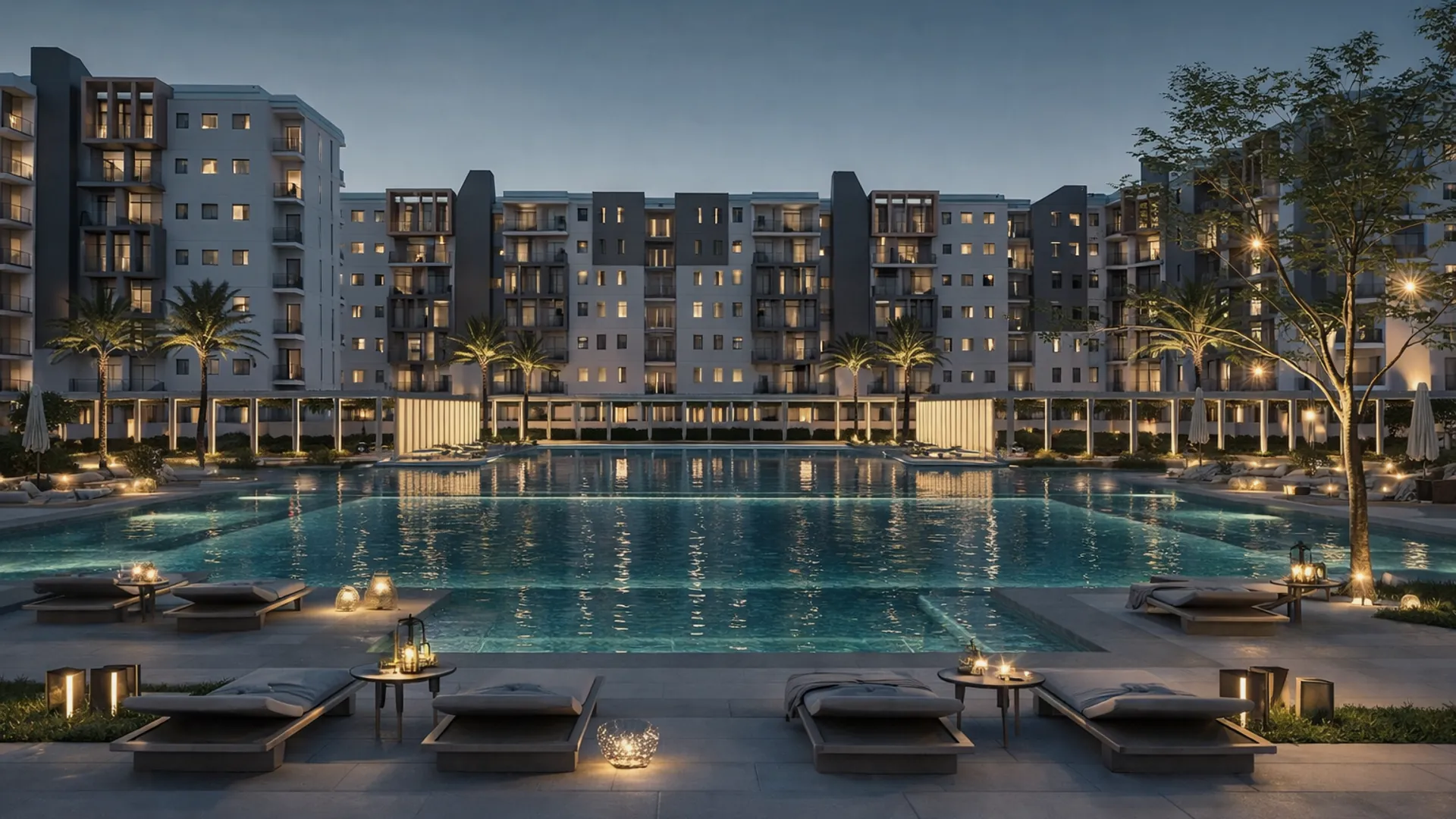 Construction site of the Bloomfields residential development in Mostakbal City, Egypt